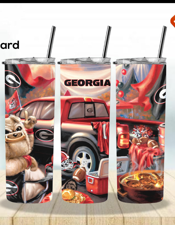 Georgia Bulldog Truck Skinny Tumbler - 20oz