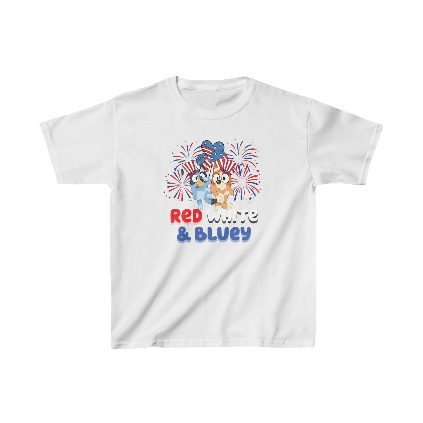 Patriotic Blue Dog Infant T-Shirt | USA Flag Dog Tee | 4th of July Shirt | American Pride | Children's Summer Outfit