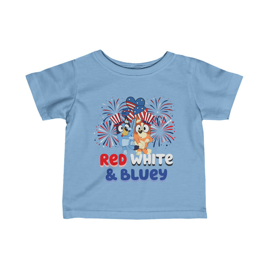 Patriotic Blue Dog Kids T-Shirt | USA Flag Dog Tee | 4th of July Shirt | American Pride | Childrens Summer Outfit