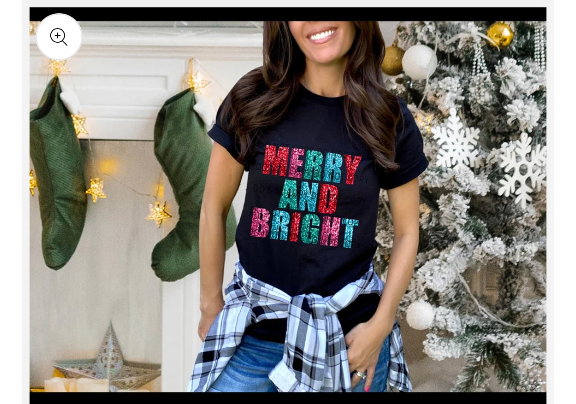 Merry and Bright Sequin - DTF