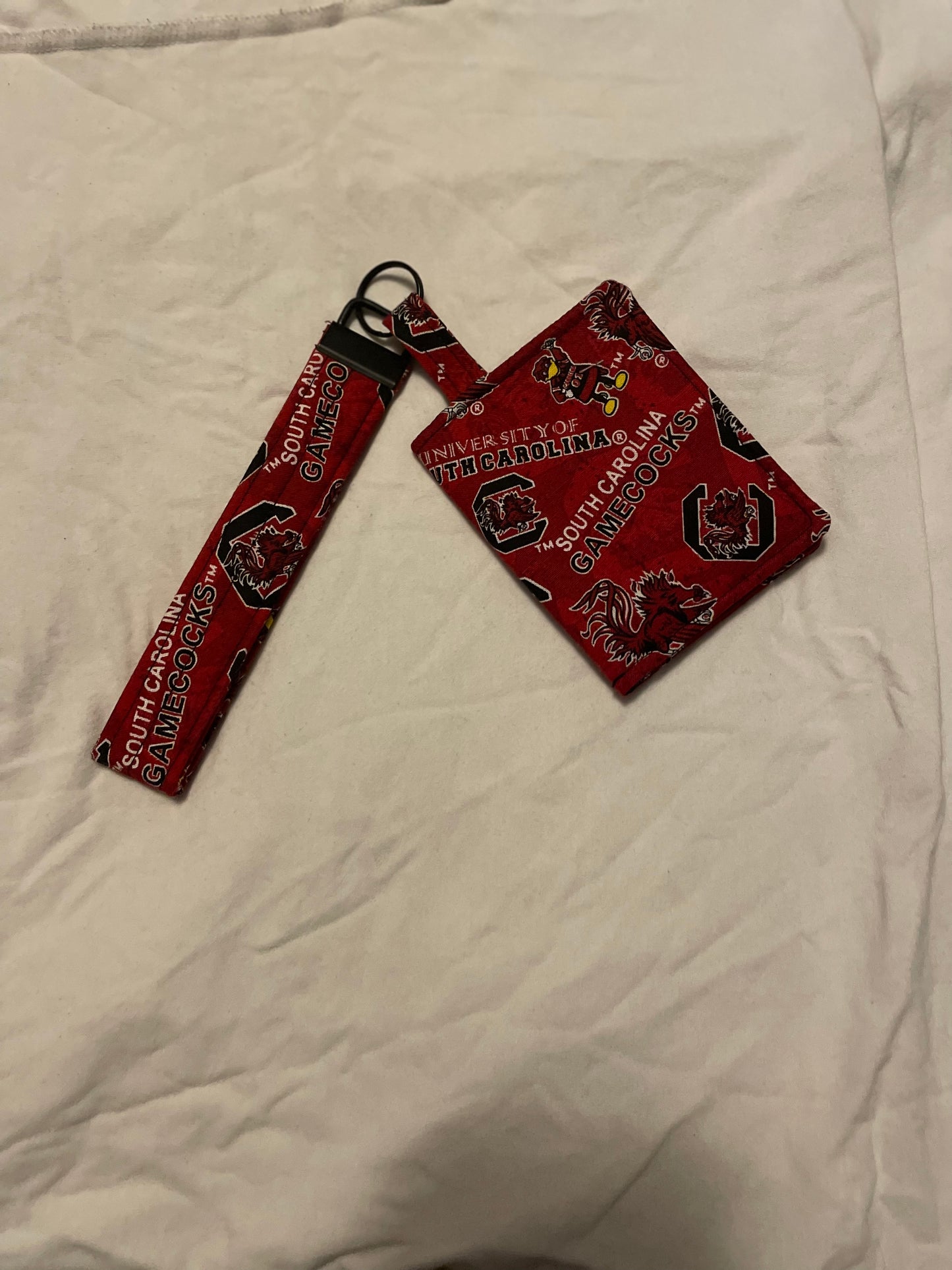 Wristlet Keychain with ID Card Holder