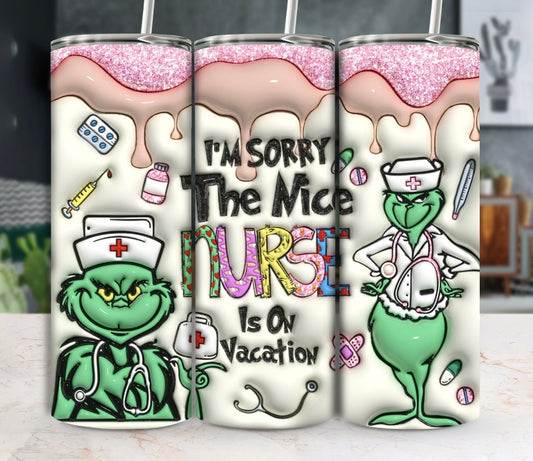 Grinch Nurse 20oz Tumbler