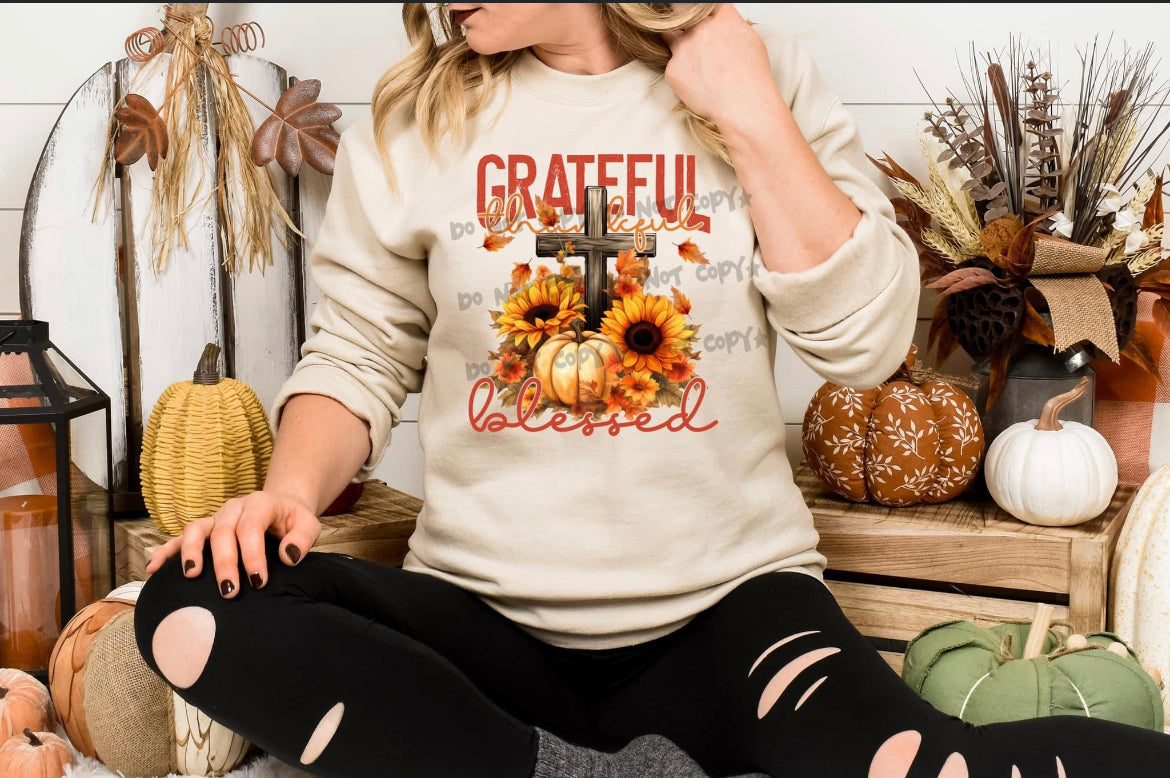 Greatful Sunflower DTF Shirt