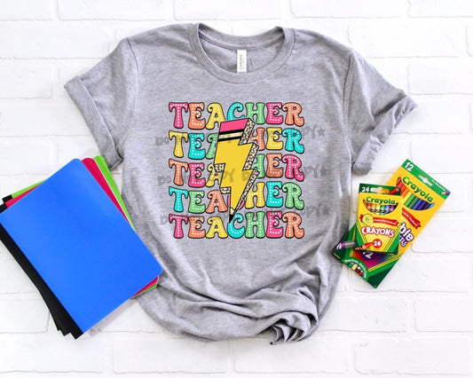 Teacher - Pencil Lightning Bolt