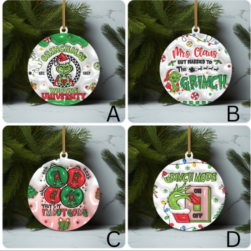 Grinch Christmas Ornament