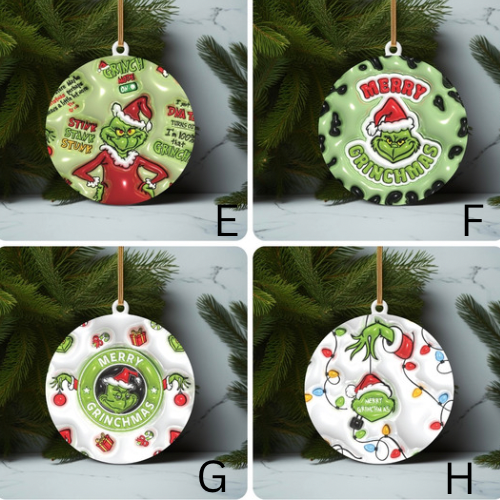 Grinch Christmas Ornament